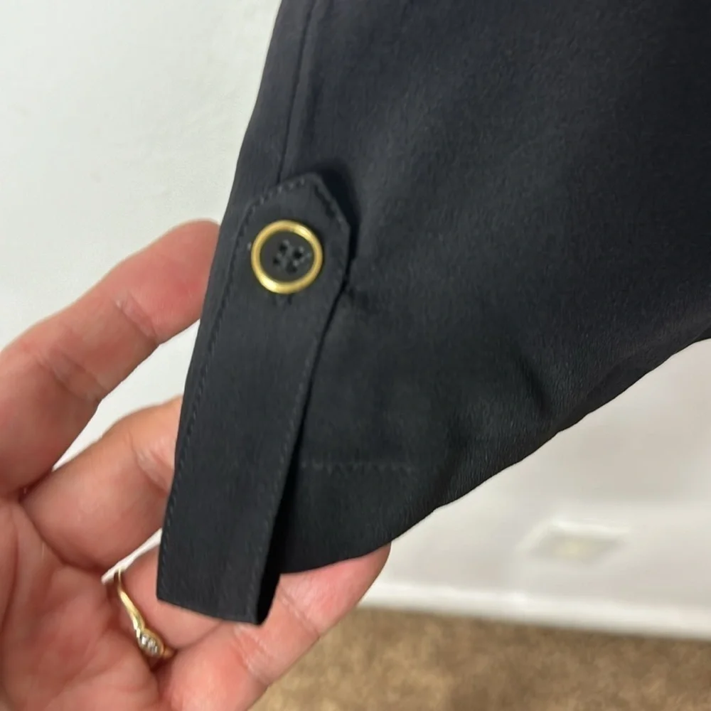 Yumi Kim Carly Romper Women's XS Black 100% Silk NWT Pockets‎ - Picture 7 of 14